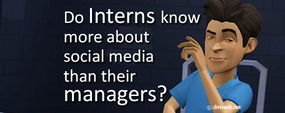 Do interns sometimes know more about social media marketing than senior managers